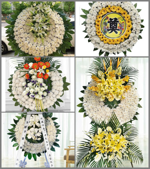 山东青岛胶州市里岔镇良乡一村花圈速递